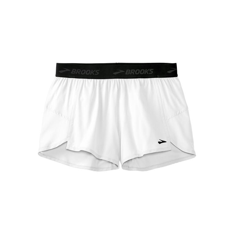 Brooks CHASER 3 Running Shorts Womens Sale - White (CBM253706)